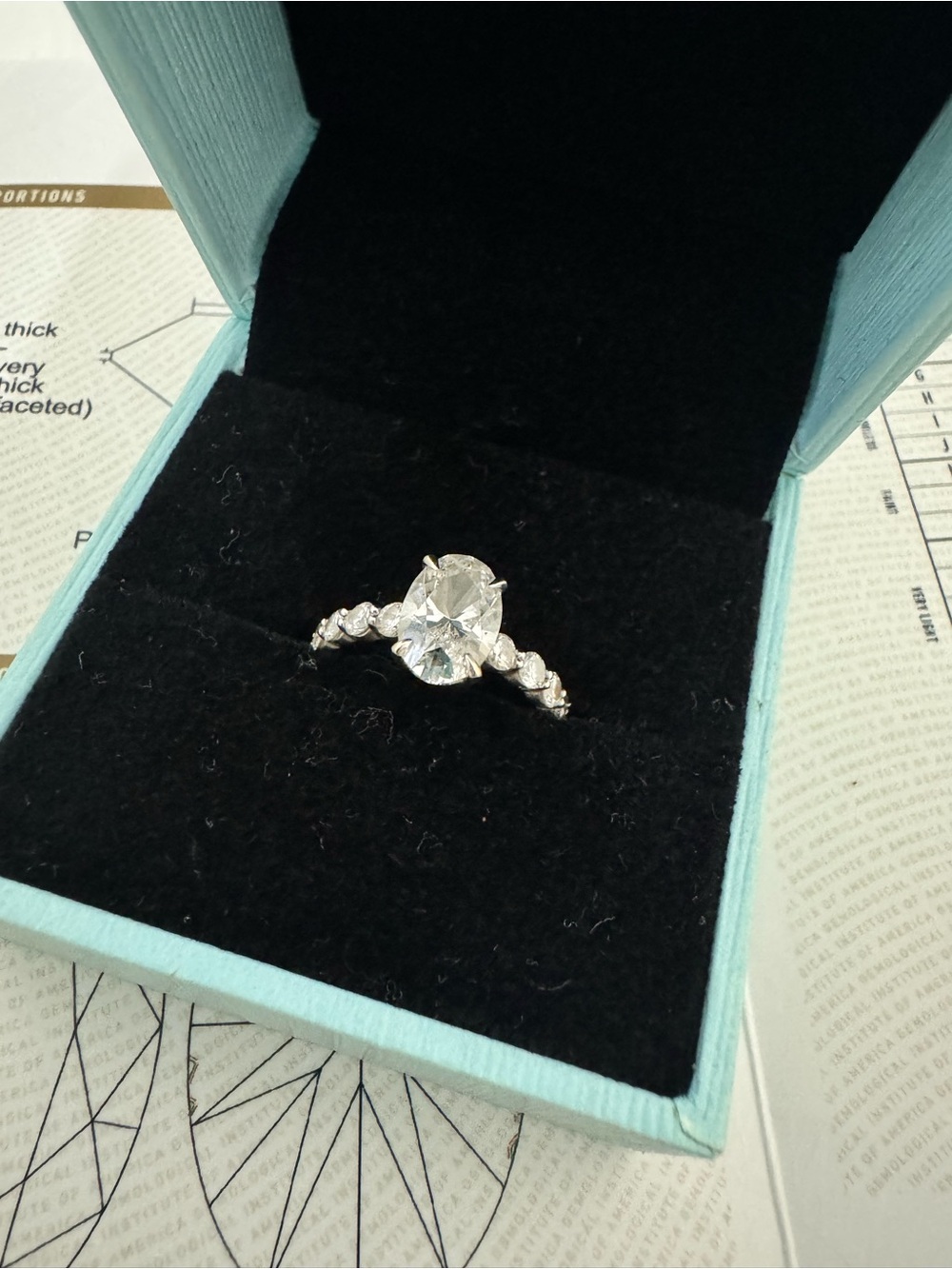 14K Gold 1.70 Carat Diamond Center Stone Ring with Diamond Eternity Band